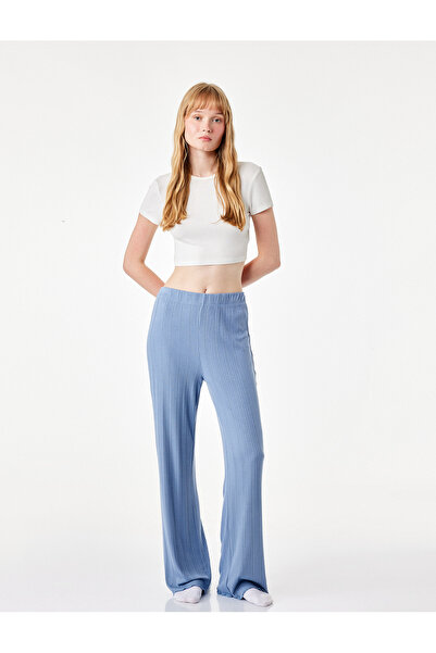 Koton Modal Kumaş Dokulu Bol Paça Pijama Altı