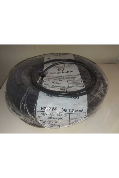 ÖZNUR 3x1,5mm TTR Enerji Kablosu H05VV-F - 20 METRE