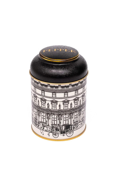 Evle Exclusive City Pepper Patterned Metal Spice Jar, 0.6 Lt, Airtight Lid