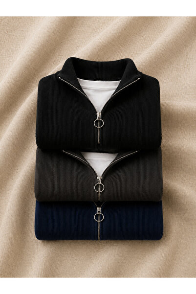 pepule 3-Pack Advantageous Men's Casual Half-Zip Winter Knitwear Thessaloniki...