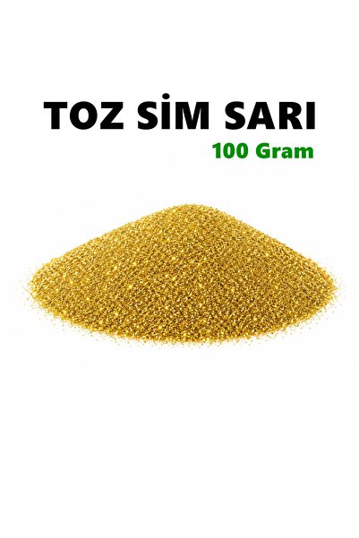 Toz Sim Altın Sarı Renk 100 Gr Parlak Epoksi Etkinlik Ve Tırnak Süsleme Simi