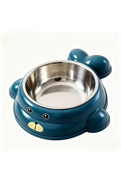 mywarehouse 250 ml Şirin Figürlü Kedi Köpek Mama ve Su Kabı