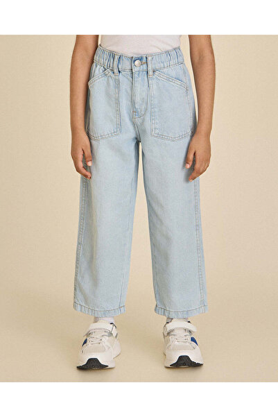 REDTAG Boys Light Wash Patch Pocket Pull-On Jeans
