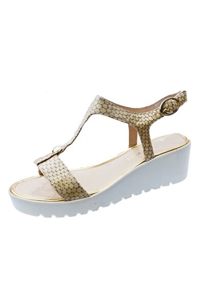 OEM Sanda trendy nuanta bej, piele naturala lacuita cu design stone