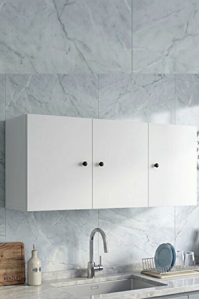 Kenzlife hazır mutfak dolabı alya mat beyaz 120*60*32 arkalıklı suntalam