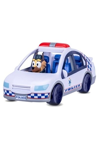 moose Set Bluey: vehicul, mașină de poliție și figurină articulată
