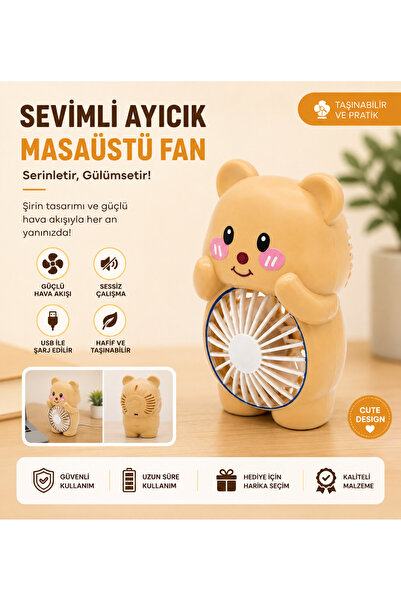 Kasel Sevimli Ayıcık desenli mini El fanı Vantilatör