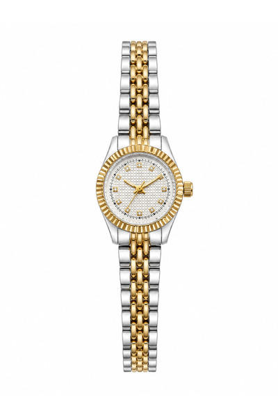 Kadın Kol Saati, Çelik Kordon, Beyaz Kadran Quartz Analog Bilek Saati