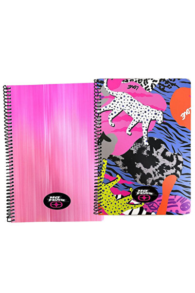 OEM Τετράδιο Σπιραλ 2 Θεμάτων, 70φύλλων no Fear Bold Africa- Pink grd 17x25cm...