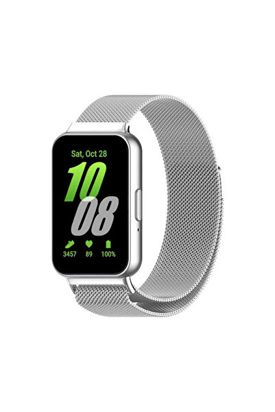 Techsuit Ασημένιο λουράκι από ανοξείδωτο ατσάλι (Galaxy Fit3)