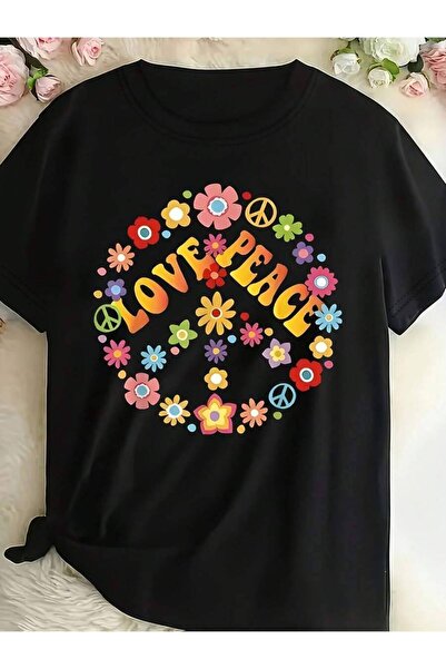 29CUN Unisex Vintage 60s/70s Retro Hippie Style LOVE PEACE Graphic T-Shirt - ...