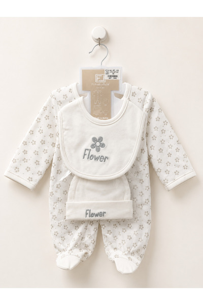 Baby Gift طقم كوفلة مواليد 4 قطع بناتي حديث الولادة