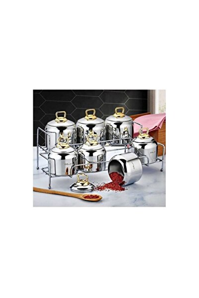 Empressco 15 Parça Gold Baharat Takımı, Şık ve Dayanıklı Çelik Kapaklı Set