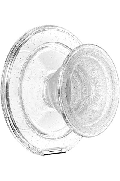 Popsockets Διαφανής Βάση Στήριξης Τηλεφώνου Magsafe με Γκλίτερ και Αναδιπλούμ...