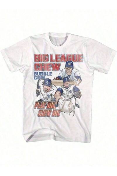 KYMC07 تي شيرت رجالي بتصميم جرافيك عتيق - تصميم "Big League Chew"، تي شيرت أب...