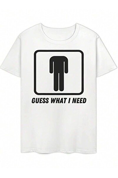 29CUN Men'S Retro " What I Need" Pattern Crew Neck T-Shirt| Black With White ...