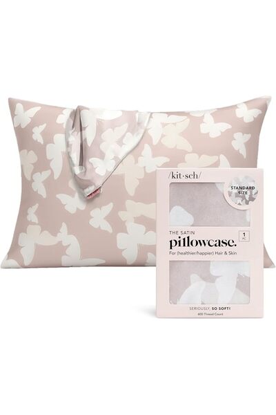 Kitsch Satin Pillowcase for Hair & Skin - Softer Than Silk Pillowcase for Hai...