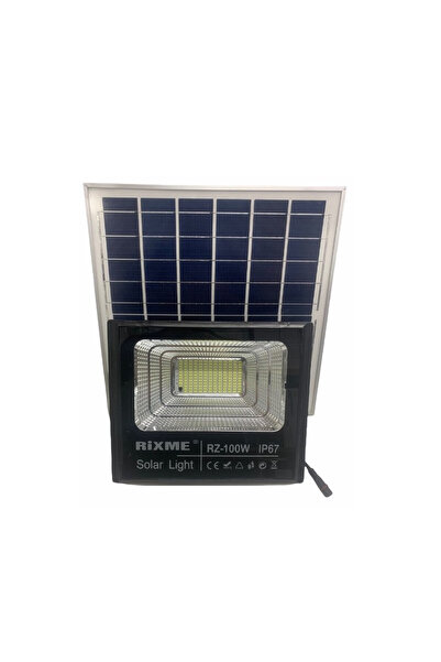 OEM Ηλιακός Προβολέας RiXME Αδιάβροχος 100W με ηλιακό Πάνελ, Τηλεκοντρόλ και ...