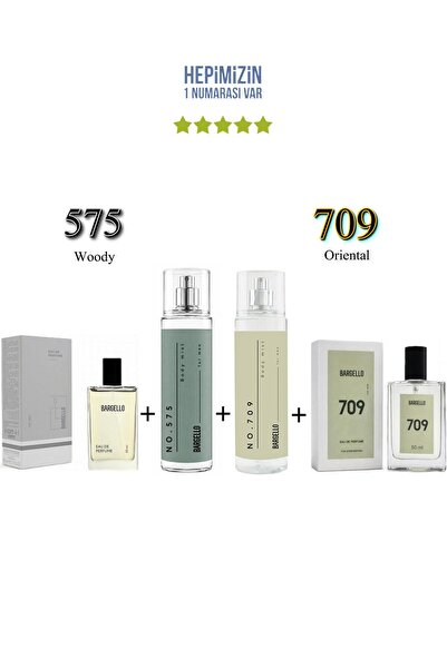 Bargello 575 + 709 Erkek Parfüm Edp 50 ml Woody/Oriental + No: 575 + No: 709 ...
