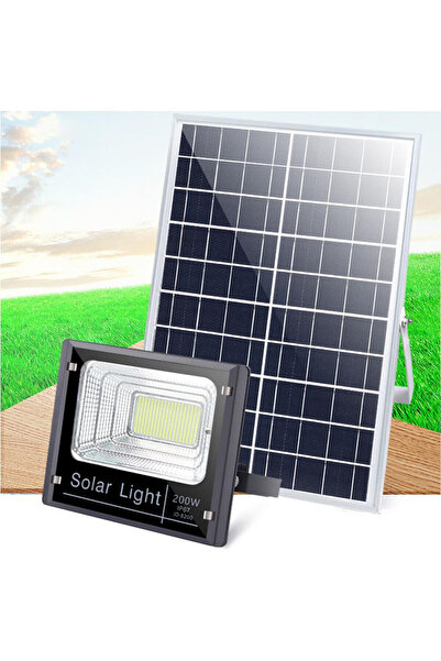 OEM Ηλιακός Solar Προβολέας Αδιάβροχος 200W με Φωτοβολταϊκό Πάνελ, Τηλεκοντρό...