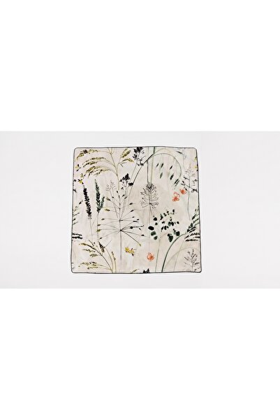 Maki Home Makiteks Navy Blue Ribbed 63X36 cm Nature Flowers Patterned Decorat...