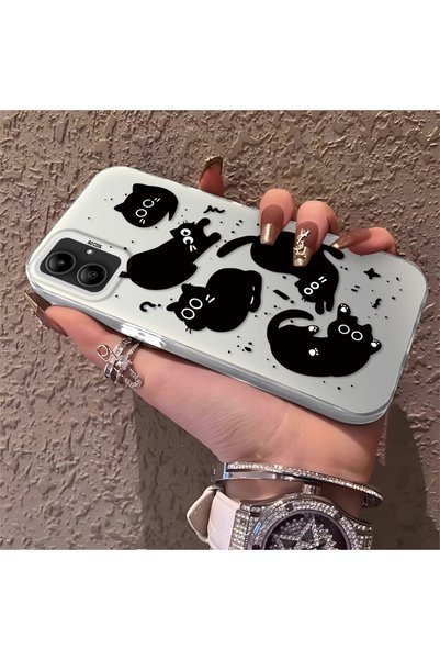 CHICASELUX Samsung Galaxy A05 Compatible High-Quality Fun Black Cat Printed C...