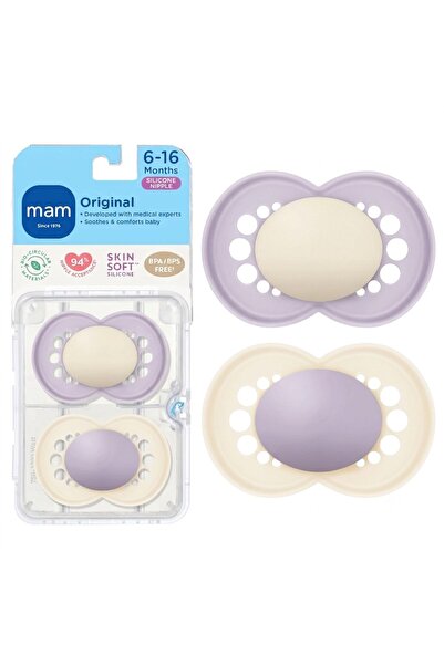 MAM baby Set de 2 suzete ortodontice, Original Mix&Match, 6-16 luni, Simetric...