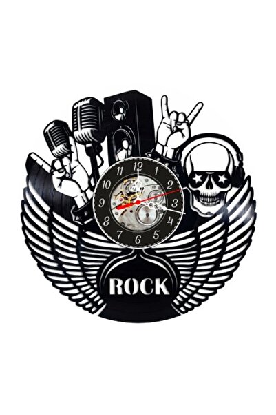 OEM Decorative Wall Clock made from Vinyl Record, Rock Music Model, Skull wit...