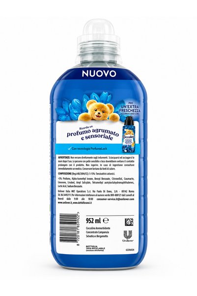 Coccolino Perfume Mavi Çan Çiçeği & Bergamot Kokulu Konsantre Çamaşır Yumuşatıcısı 952 ml 45 Yıkama
