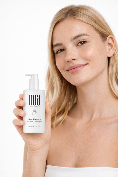 noa cosmetics Anti-Blackhead and Anti-Acne Rice Water Facial Cleansing Gel Set - Rice Water, Hyaluronic Acid, Panthenol 2X250 ml