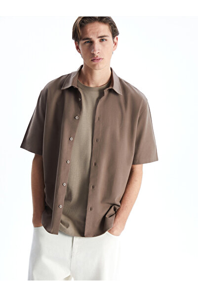 LC Waikiki Ανδρικό πουκάμισο με κοντό μανίκι NEVAVM Comfortable Fit