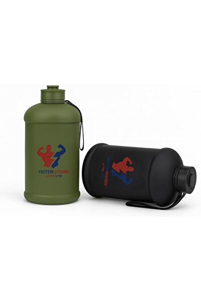 Alcoach Water Bottle(Never Give Up) (2.2 L) | Half Gallon | Carry Handle | Bi...