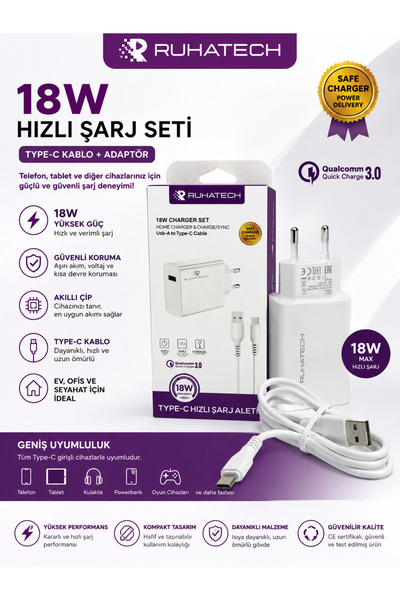 18w type-c hızlı şarj aleti