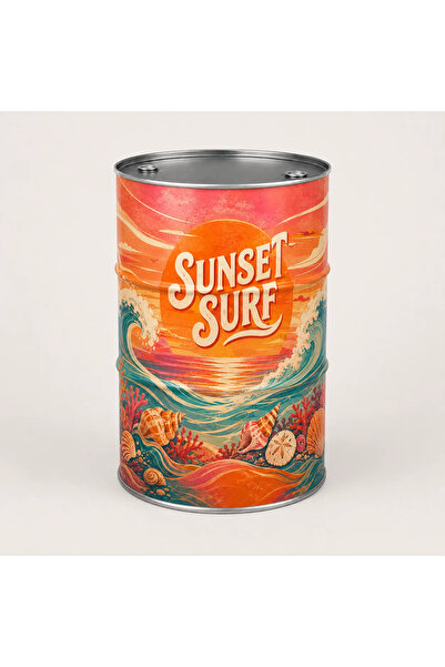 Generic Brand Masă tip butoi personalizată CISKO Sunset Surf – Sea & Surf
