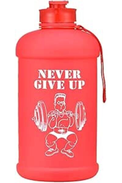 Alcoach Water Bottle(Never Give Up) (2.2 L) | Half Gallon | Carry Handle | Bi...
