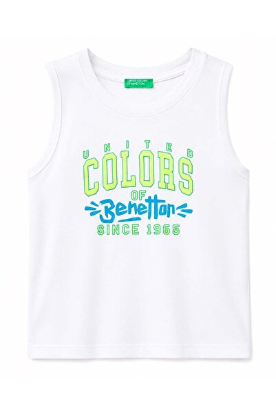 United Colors of Benetton Baby Boy Logo Printed Cotton Undershirt 1-5 Years W...
