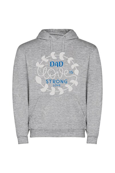 iLovePrints Mighty Father's Infinite Love Φούτερ με κουκούλα σε χρώμα Γκρι