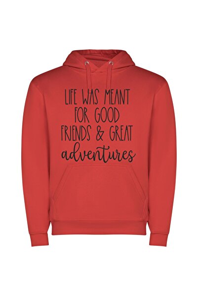 iLovePrints Boundless Adventures, Lifelong Friends Φούτερ με κουκούλα σε χρώμ...