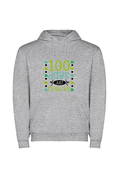 iLovePrints 100 Days, Soaring Success Φούτερ με κουκούλα σε χρώμα Γκρι