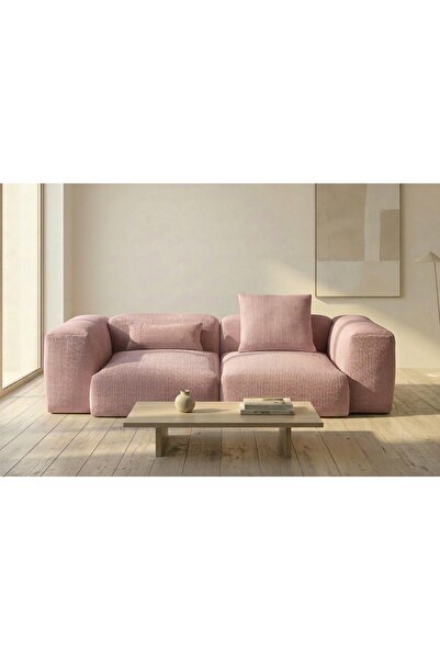 Vivense RELAX LEGO SÜNGER ÜÇLÜ KOLTUK, PEMBE