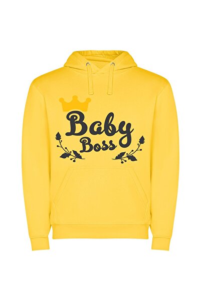 iLovePrints Regal Infant Executive Φούτερ με κουκούλα σε χρώμα Κίτρινο