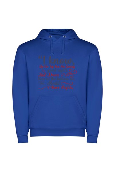 iLovePrints Top View, Equal Rights Φούτερ με κουκούλα σε χρώμα Μπλε