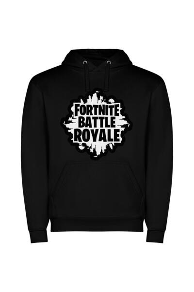 iLovePrints Fortnite Noir-Inspired Emblem Φούτερ με κουκούλα σε χρώμα Μαύρο