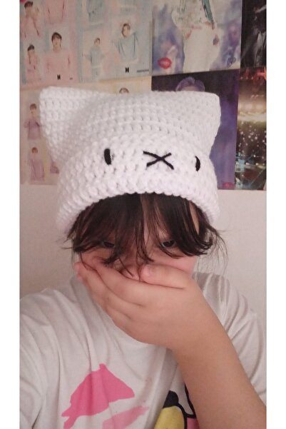 Handmade Miffy el örgüsü bere