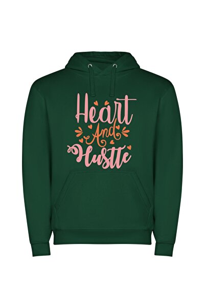 iLovePrints Pink Heart Hustlers: Clean Design Φούτερ με κουκούλα σε χρώμα Πρά...