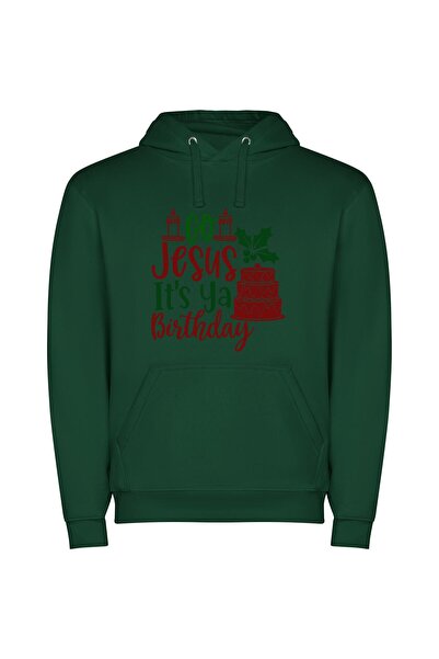 iLovePrints Holly Cake: Christ's Celebration! Φούτερ με κουκούλα σε χρώμα Πρά...