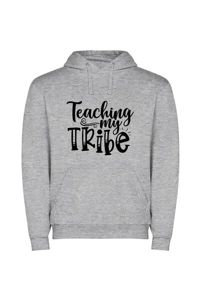 iLovePrints Tribe's Witty Teaching Style Φούτερ με κουκούλα σε χρώμα Γκρι