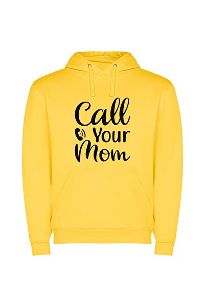 iLovePrints Momentous Motherly Connections Φούτερ με κουκούλα σε χρώμα Κίτρινο
