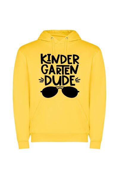 iLovePrints Garden Rude Teaser Sticker Φούτερ με κουκούλα σε χρώμα Κίτρινο