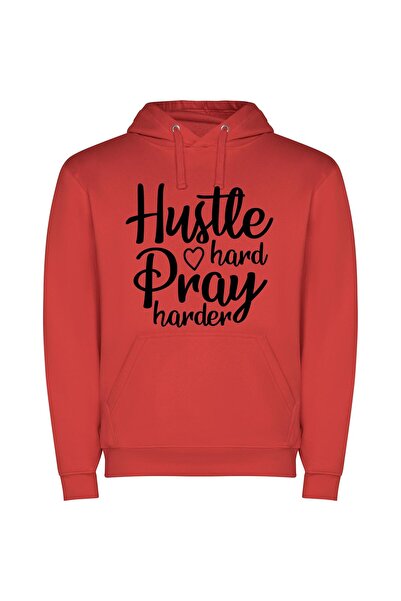 iLovePrints Heartful Hustlers: Hand-drawn Reverence Φούτερ με κουκούλα σε χρώ...